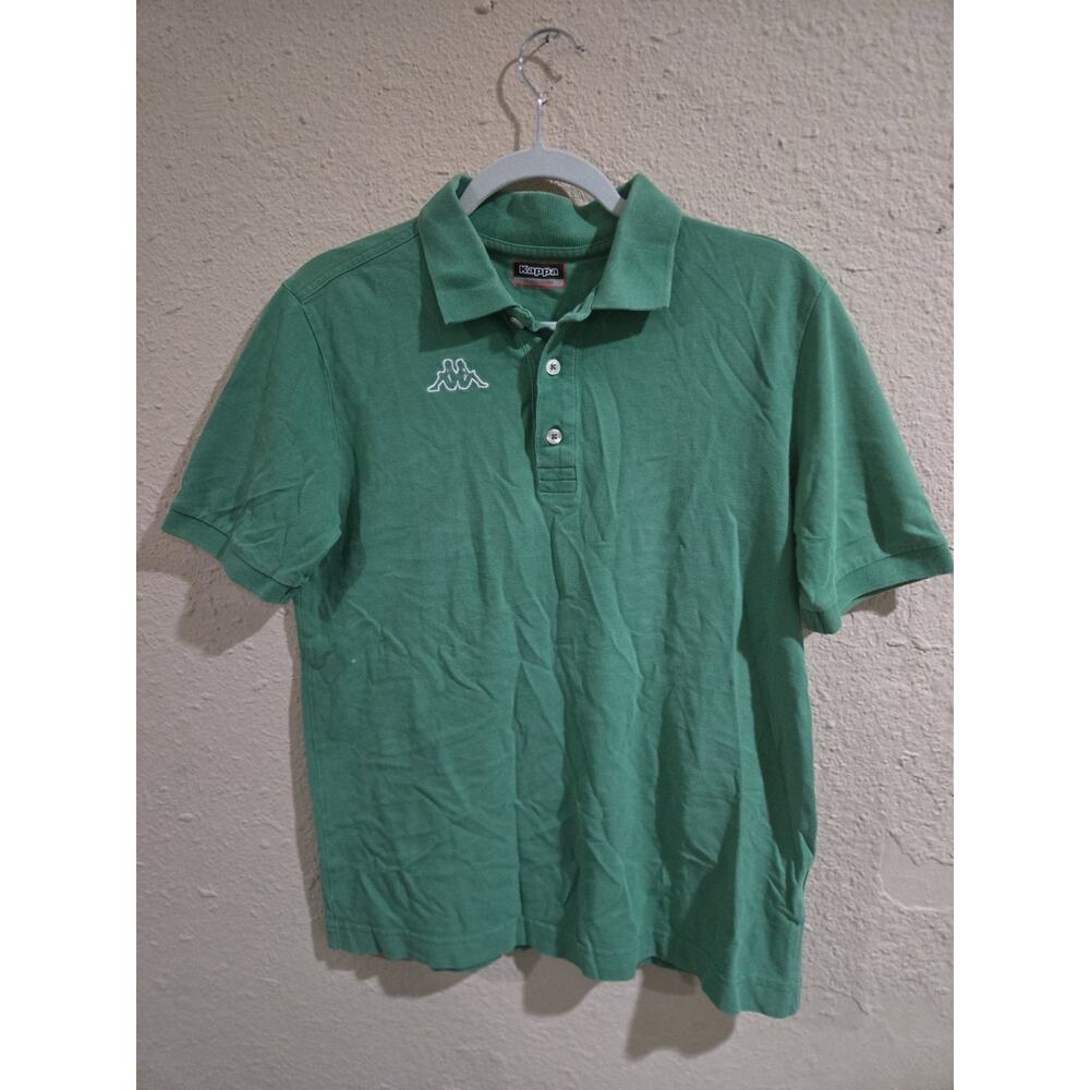Vintage Kappa Polo Shirt, Embroidered, Green, Mens Size Medium